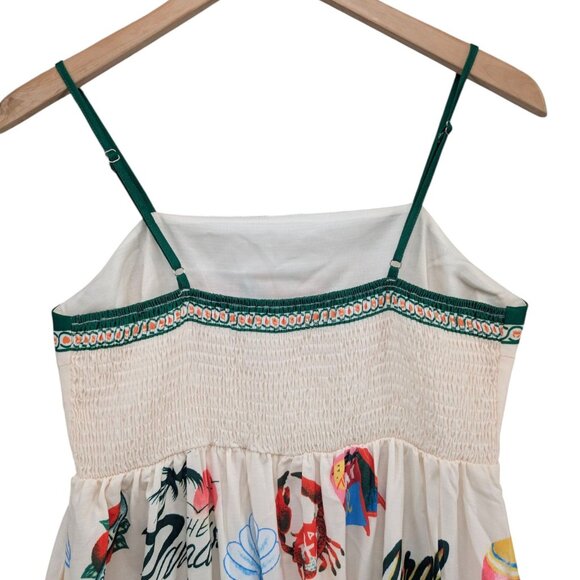 Commense Paradise Maxi Cami Dress Multicolor Sleeveless Smocked Vacation Size L - Picture 4 of 10